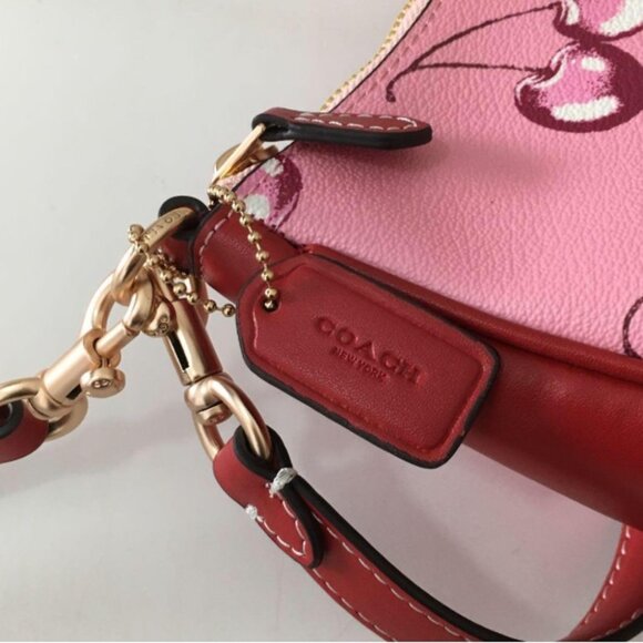 Coach Brown and Pink Floral Wristlet - Picture 8 of 8